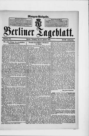 Berliner Tageblatt und Handels-Zeitung vom 15.01.1901
