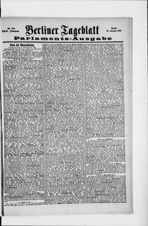 Berliner Tageblatt und Handels-Zeitung vom 16.01.1901