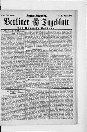 Berliner Tageblatt und Handels-Zeitung vom 17.01.1901