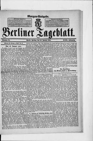 Berliner Tageblatt und Handels-Zeitung vom 18.01.1901