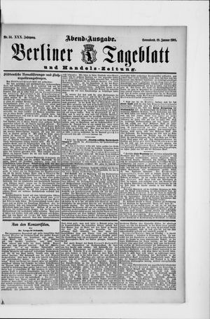 Berliner Tageblatt und Handels-Zeitung vom 19.01.1901