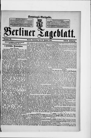 Berliner Tageblatt und Handels-Zeitung vom 20.01.1901