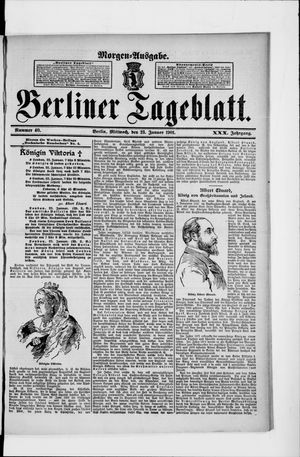 Berliner Tageblatt und Handels-Zeitung vom 23.01.1901