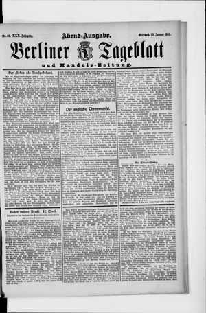 Berliner Tageblatt und Handels-Zeitung vom 23.01.1901