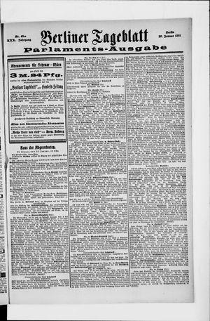 Berliner Tageblatt und Handels-Zeitung on Jan 26, 1901