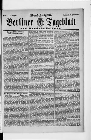 Berliner Tageblatt und Handels-Zeitung vom 26.01.1901