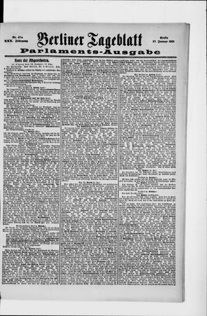 Berliner Tageblatt und Handels-Zeitung vom 27.01.1901