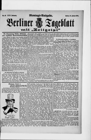 Berliner Tageblatt und Handels-Zeitung vom 28.01.1901