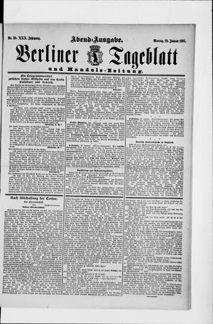 Berliner Tageblatt und Handels-Zeitung vom 28.01.1901