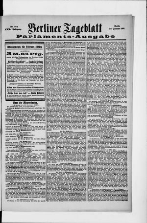 Berliner Tageblatt und Handels-Zeitung on Jan 29, 1901