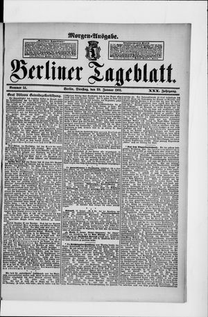 Berliner Tageblatt und Handels-Zeitung vom 29.01.1901