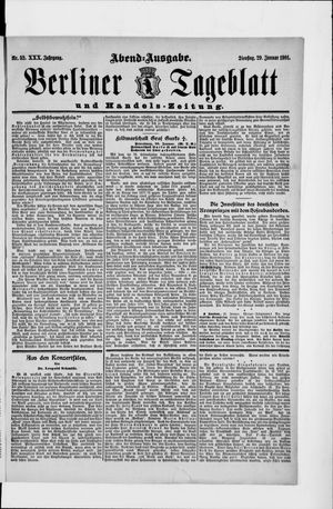 Berliner Tageblatt und Handels-Zeitung on Jan 29, 1901