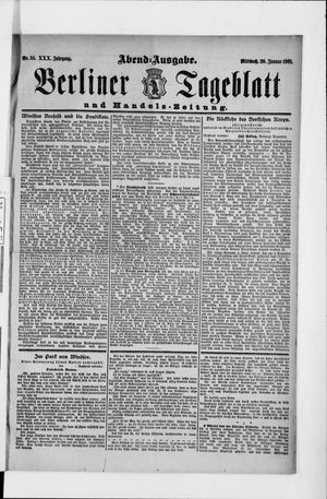 Berliner Tageblatt und Handels-Zeitung vom 30.01.1901
