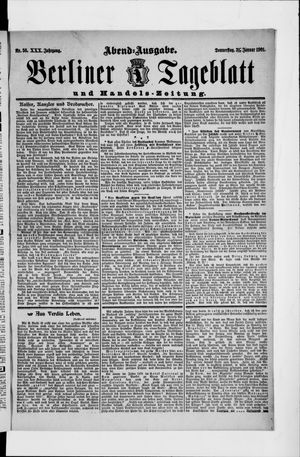 Berliner Tageblatt und Handels-Zeitung vom 31.01.1901
