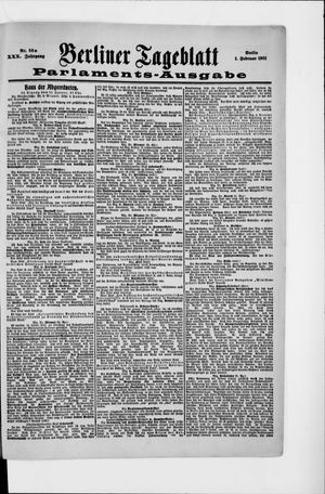 Berliner Tageblatt und Handels-Zeitung vom 01.02.1901