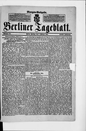 Berliner Tageblatt und Handels-Zeitung vom 01.02.1901