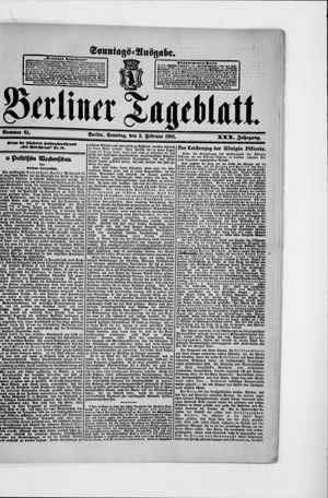 Berliner Tageblatt und Handels-Zeitung vom 03.02.1901