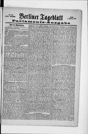 Berliner Tageblatt und Handels-Zeitung vom 05.02.1901