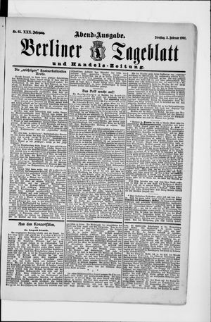 Berliner Tageblatt und Handels-Zeitung vom 05.02.1901