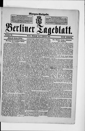 Berliner Tageblatt und Handels-Zeitung vom 06.02.1901
