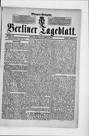 Berliner Tageblatt und Handels-Zeitung vom 08.02.1901