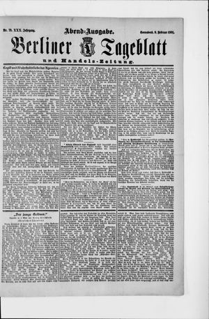 Berliner Tageblatt und Handels-Zeitung vom 09.02.1901
