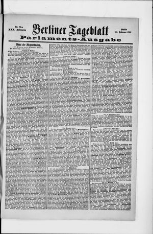 Berliner Tageblatt und Handels-Zeitung vom 10.02.1901