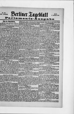 Berliner Tageblatt und Handels-Zeitung vom 17.02.1901