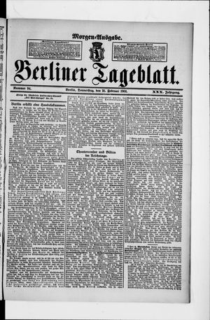Berliner Tageblatt und Handels-Zeitung vom 21.02.1901