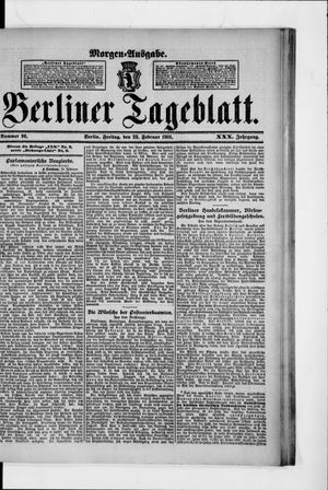 Berliner Tageblatt und Handels-Zeitung vom 22.02.1901