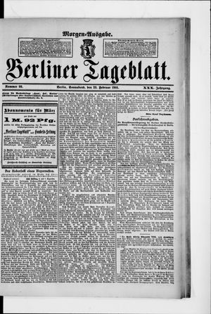 Berliner Tageblatt und Handels-Zeitung vom 23.02.1901
