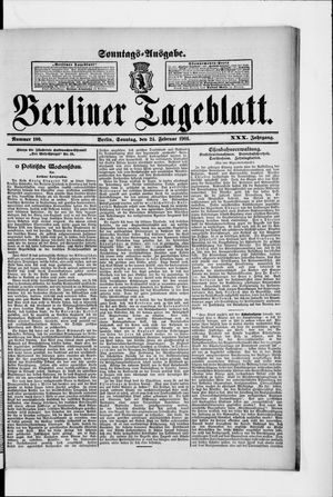 Berliner Tageblatt und Handels-Zeitung vom 24.02.1901