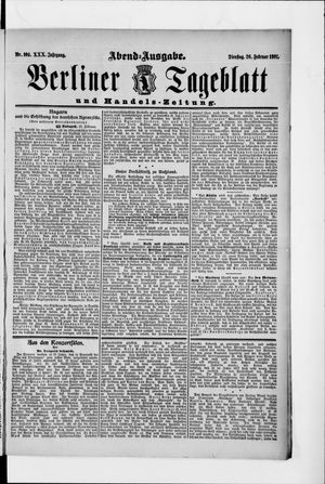 Berliner Tageblatt und Handels-Zeitung vom 26.02.1901