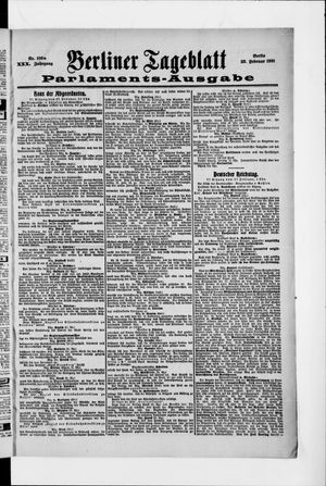 Berliner Tageblatt und Handels-Zeitung vom 28.02.1901