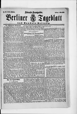 Berliner Tageblatt und Handels-Zeitung vom 01.03.1901