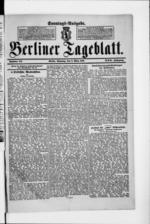 Berliner Tageblatt und Handels-Zeitung vom 03.03.1901