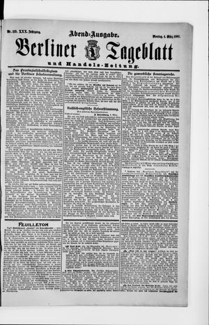 Berliner Tageblatt und Handels-Zeitung vom 04.03.1901