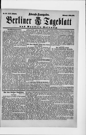 Berliner Tageblatt und Handels-Zeitung vom 06.03.1901