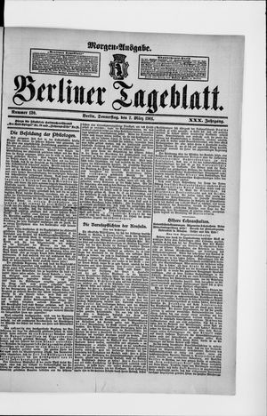 Berliner Tageblatt und Handels-Zeitung on Mar 7, 1901