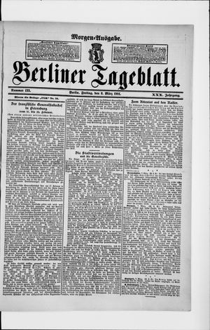 Berliner Tageblatt und Handels-Zeitung on Mar 8, 1901