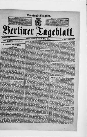 Berliner Tageblatt und Handels-Zeitung vom 10.03.1901