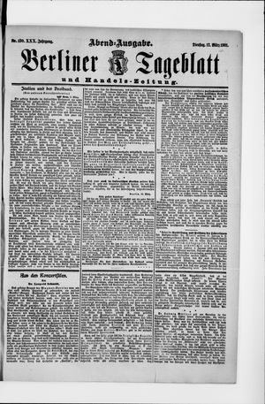 Berliner Tageblatt und Handels-Zeitung vom 12.03.1901