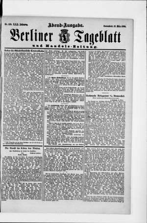 Berliner Tageblatt und Handels-Zeitung on Mar 16, 1901