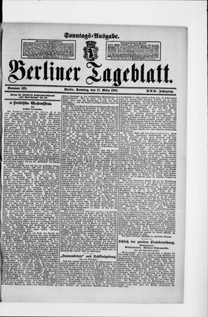 Berliner Tageblatt und Handels-Zeitung vom 17.03.1901