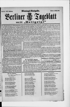 Berliner Tageblatt und Handels-Zeitung vom 25.03.1901