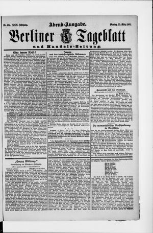 Berliner Tageblatt und Handels-Zeitung vom 25.03.1901