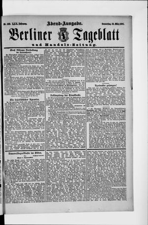 Berliner Tageblatt und Handels-Zeitung on Mar 28, 1901