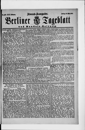 Berliner Tageblatt und Handels-Zeitung vom 29.03.1901