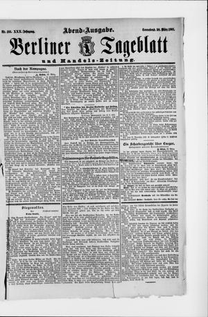 Berliner Tageblatt und Handels-Zeitung on Mar 30, 1901
