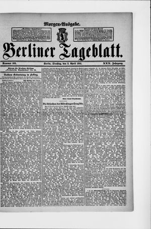 Berliner Tageblatt und Handels-Zeitung vom 02.04.1901